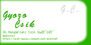 gyozo csik business card